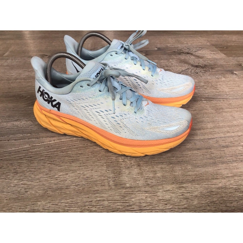 Hoka One One HOKA Clifton 8 Women's Size 9.5 B Light Blue Running Shoes 1119394